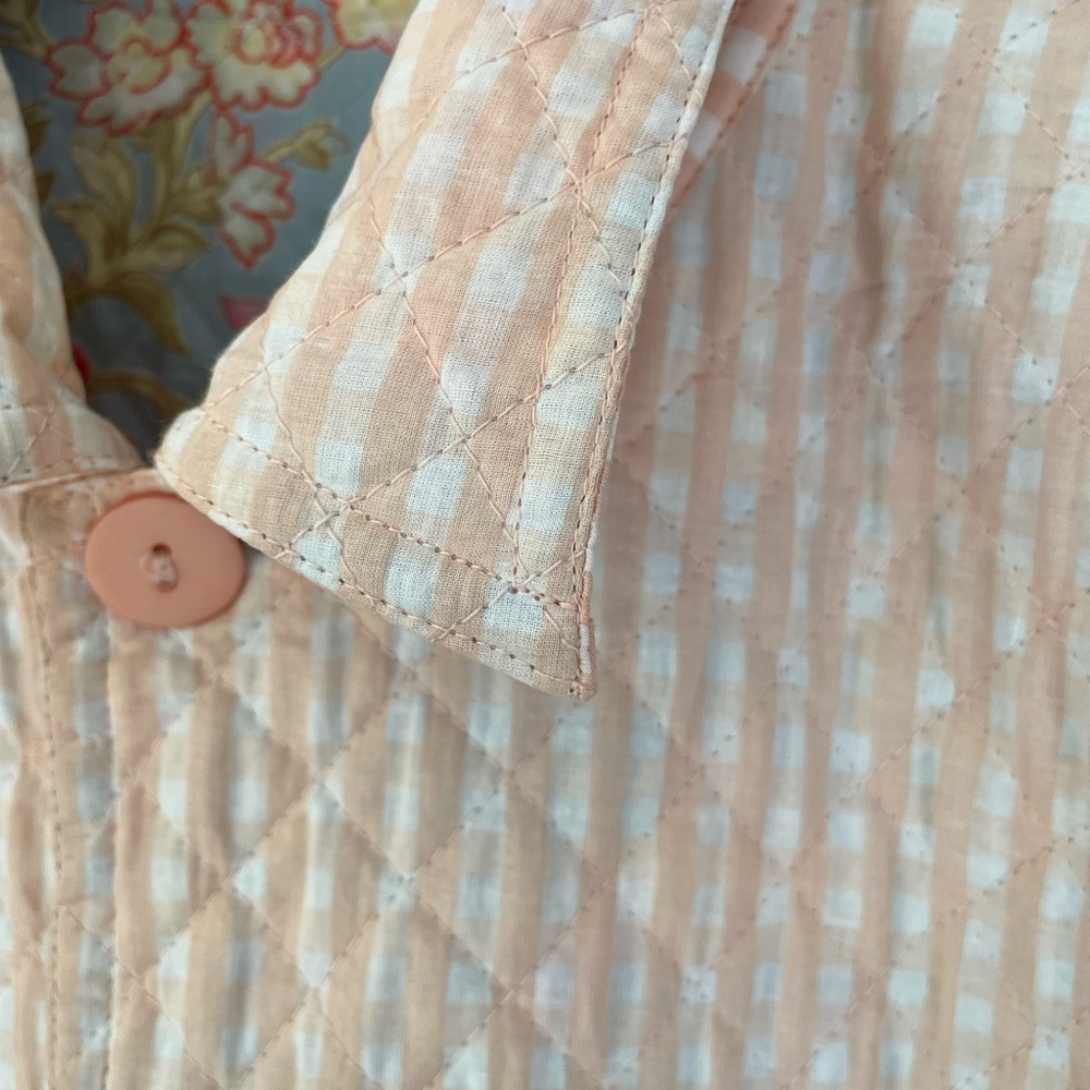 NWT Reversible Jacket — Blue Floral and Pink Striped - Picture 5 of 5
